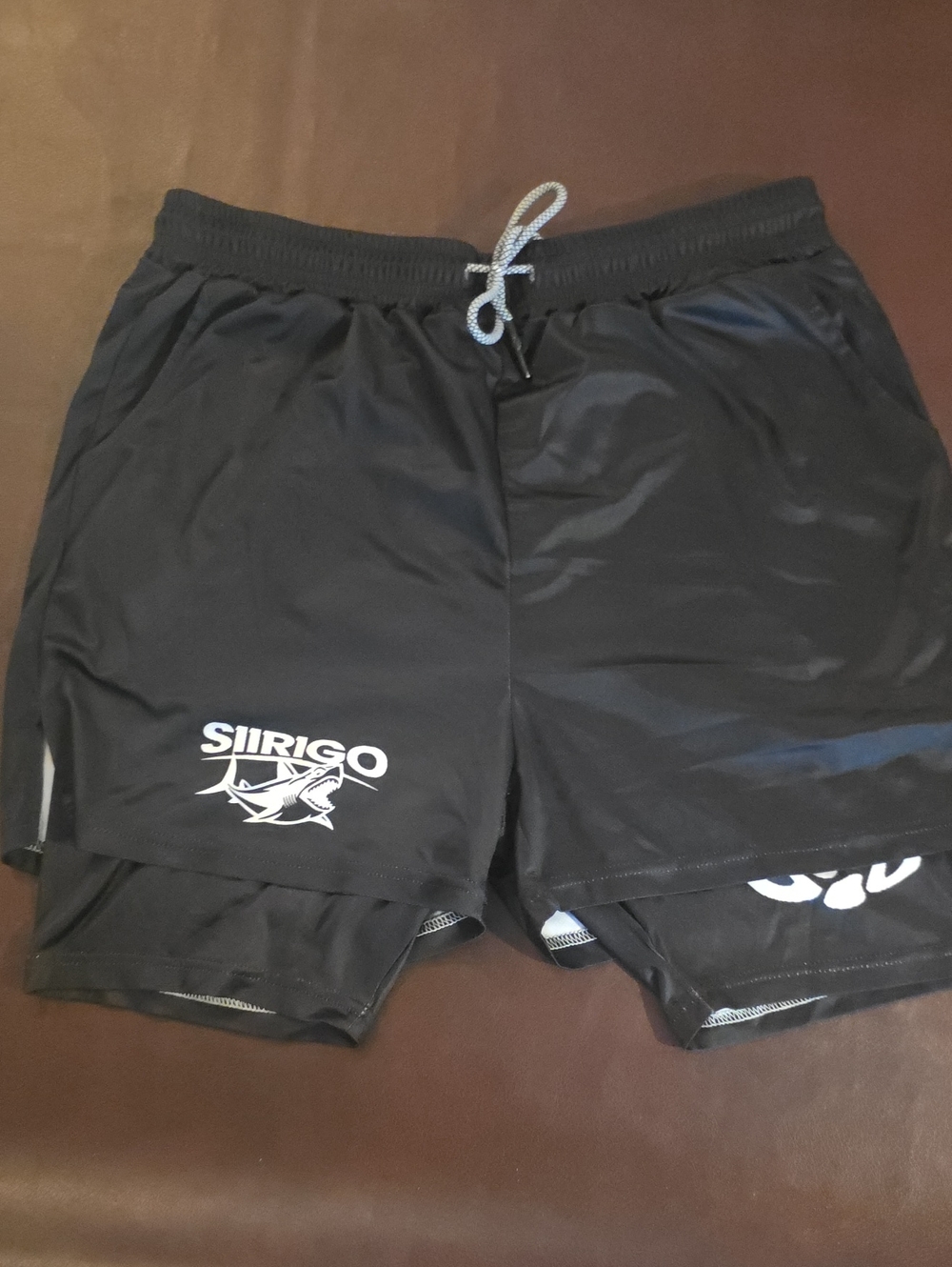 Men's Black Athletic 2-in-1 Training Shorts